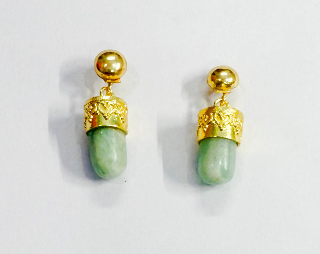 NIKEL FREE BRASS GOLD PLATED CEOATED WITH GEM STONE SETAED EARRING WHOLESALE 10 PAIR EGG0105