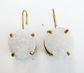AGATE WITH CZ DULE PLATING DESIGNER EARRING WHOLESALE 10 PAIR  GAE001