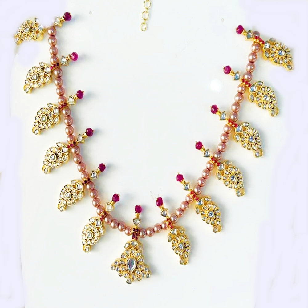 KUNDAN POLKI WITH PEARL NECKLACE KPA0035