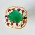 INDIAN RUBY GREEN ONYX RING KPS0040