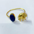 NIKAL FREE GOLD PLATED WILDLIFE CUFF BRACELET WITH SEMI PRECIOUS STONES  WHOLESALE 10 PC WBG0019