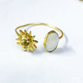 NIKAL FREE GOLD PLATED WILDLIFE CUFF BRACELET WITH SEMI PRECIOUS STONES  WHOLESALE 10 PC WBG0028