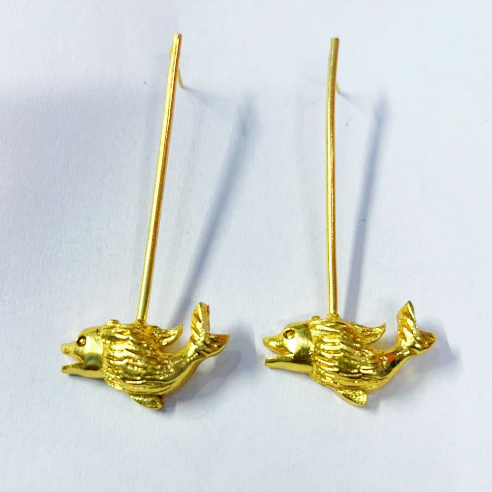 NIKAL FREE GOLD PLATED WILDLIFE EARRING  WHOLESALE 10 PC WEG0015
