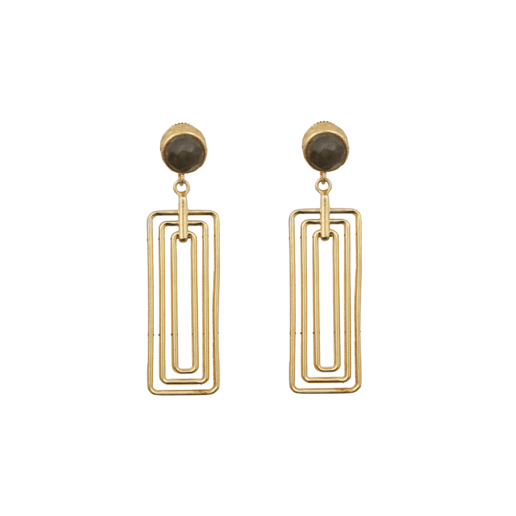 VINTAGE CHROME DESIGNER EARRING JWL-ERR-019 image 0