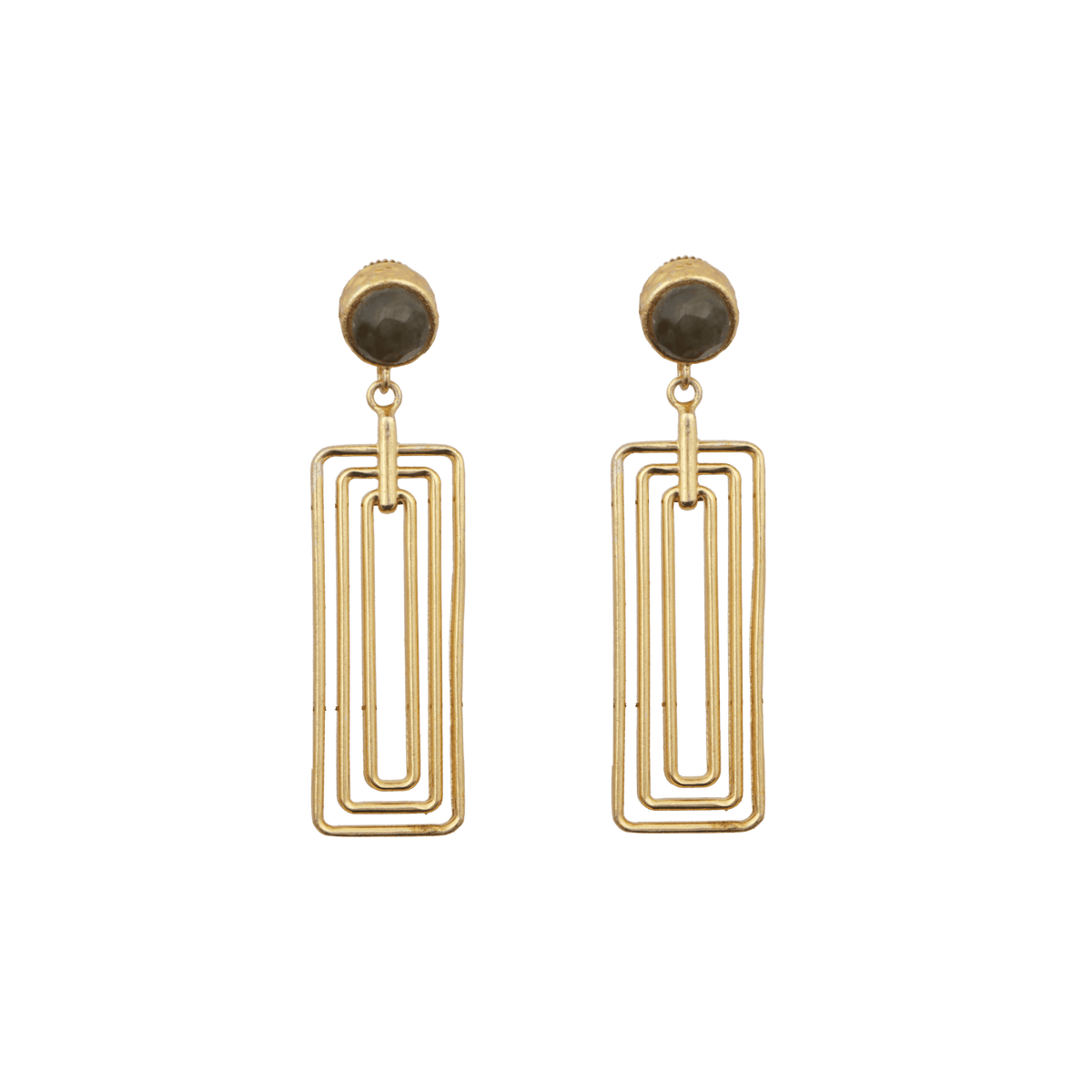 VINTAGE CHROME DESIGNER EARRING JWL-ERR-019 image 0